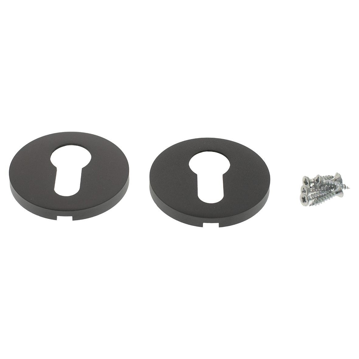 Millhouse Brass Escutcheon - 51mm Diameter - Euro - Urban Dark Bronze - Pair - view 2