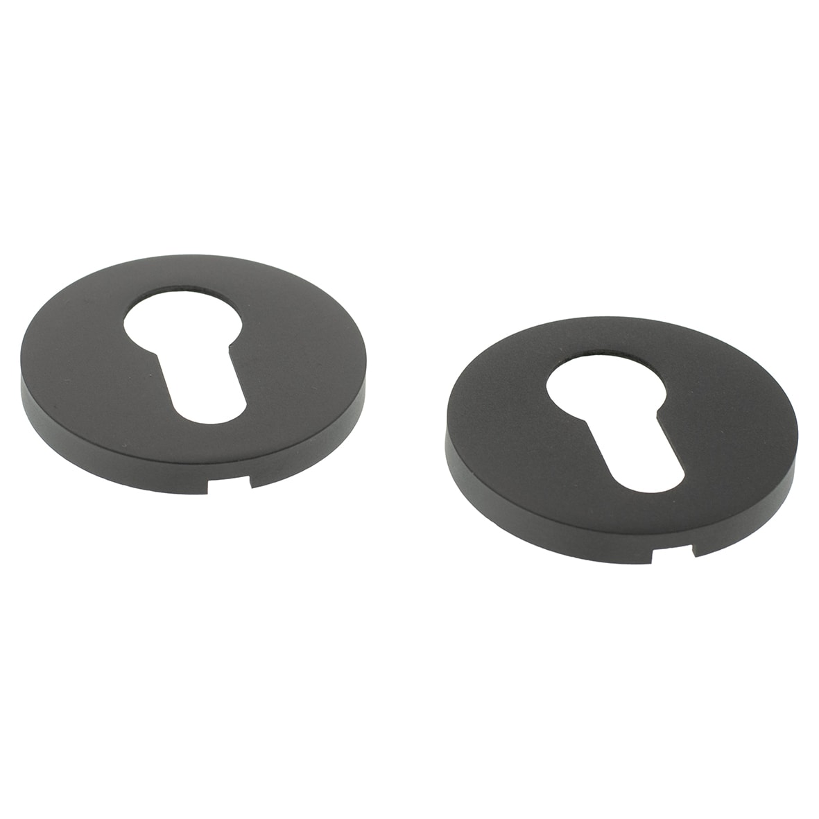 Millhouse Brass Escutcheon - 51mm Diameter - Euro - Urban Dark Bronze - Pair - view 3