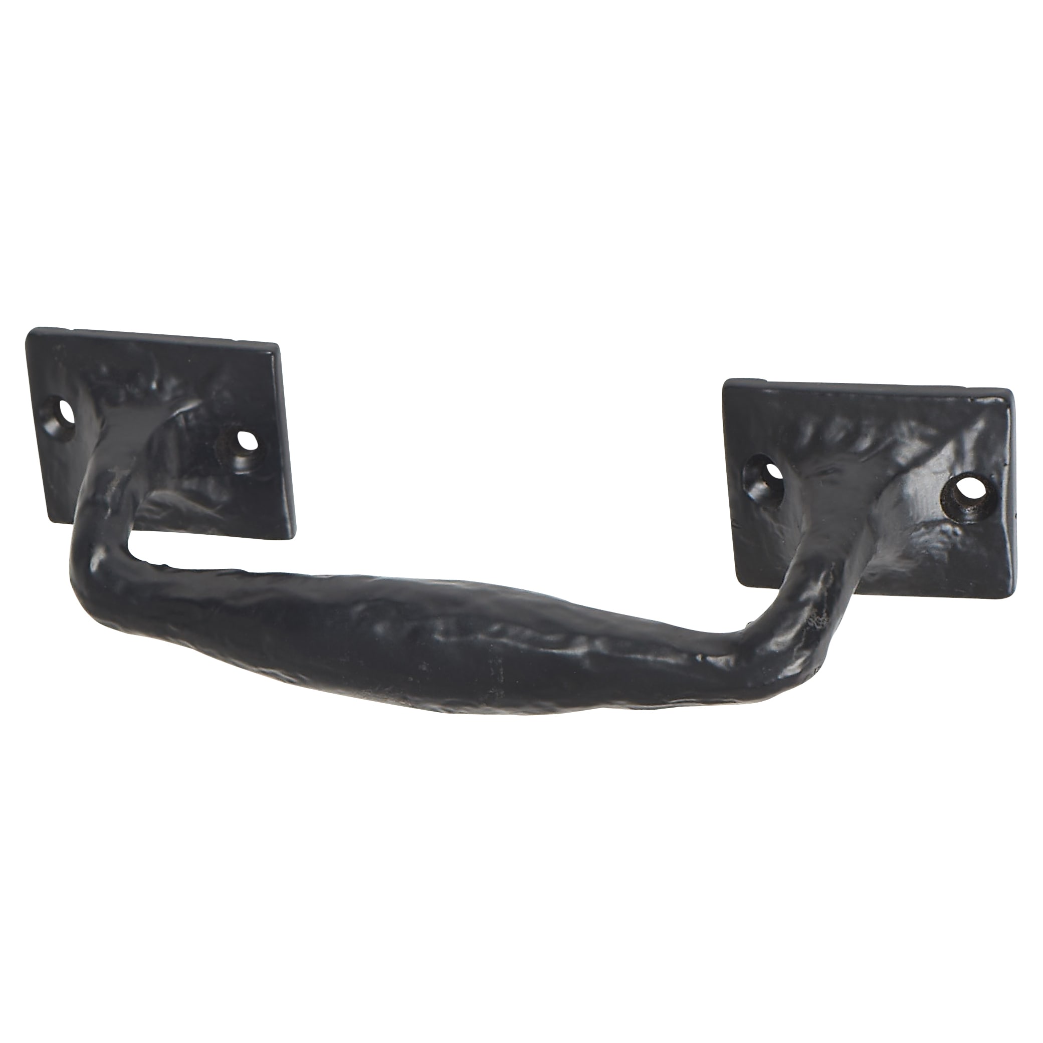 33mm D-Bar Cabinet Pull Handle - 155mm Centres - Antique Black Iron - view 2