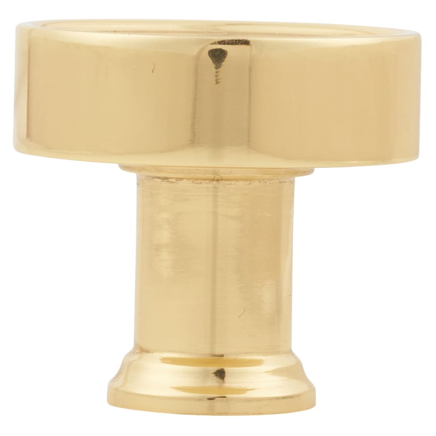 Marcus Florence Round Cabinet Knob - 32mm Diameter - Polished Brass - view 2