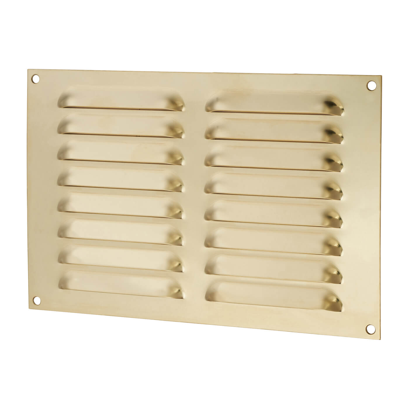 Hooded Louvre Vent - 229 x 152mm - 6650mm² Free Air Flow - Polished Brass - view 2
