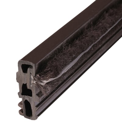 Sash Window Brush Parting Bead - 3000mm Length - Brown - view 2