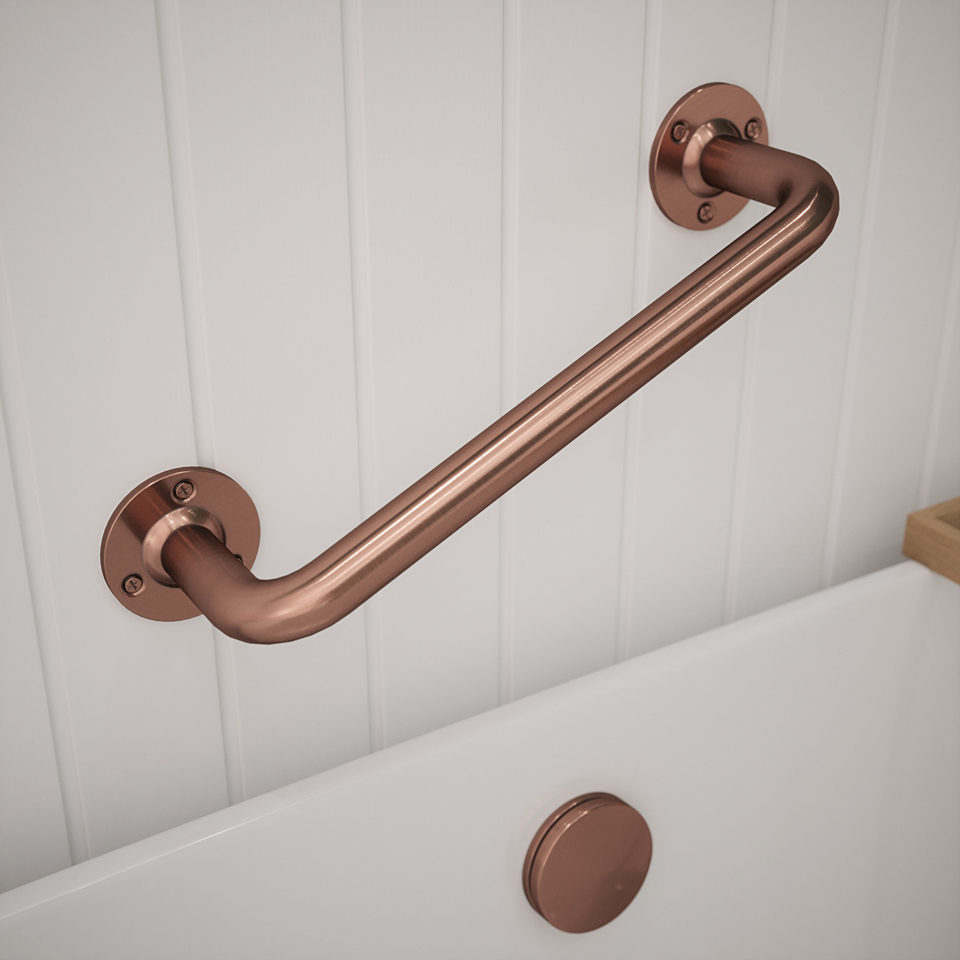 25mm Steel Grab Rail - 305mm Length - Antique Copper - view 2