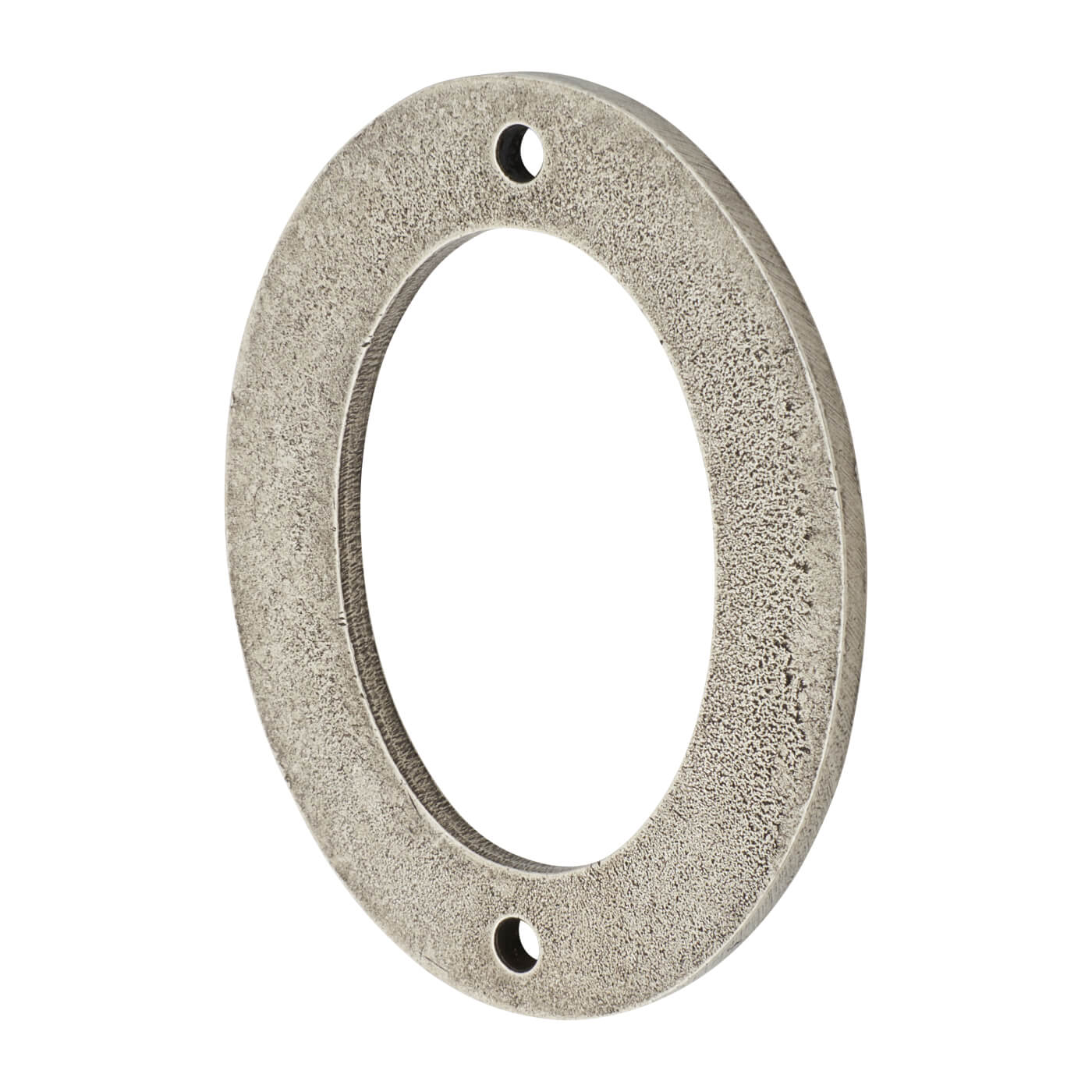 76mm Screw Fix Door Numeral - 0 - Pewter - view 2