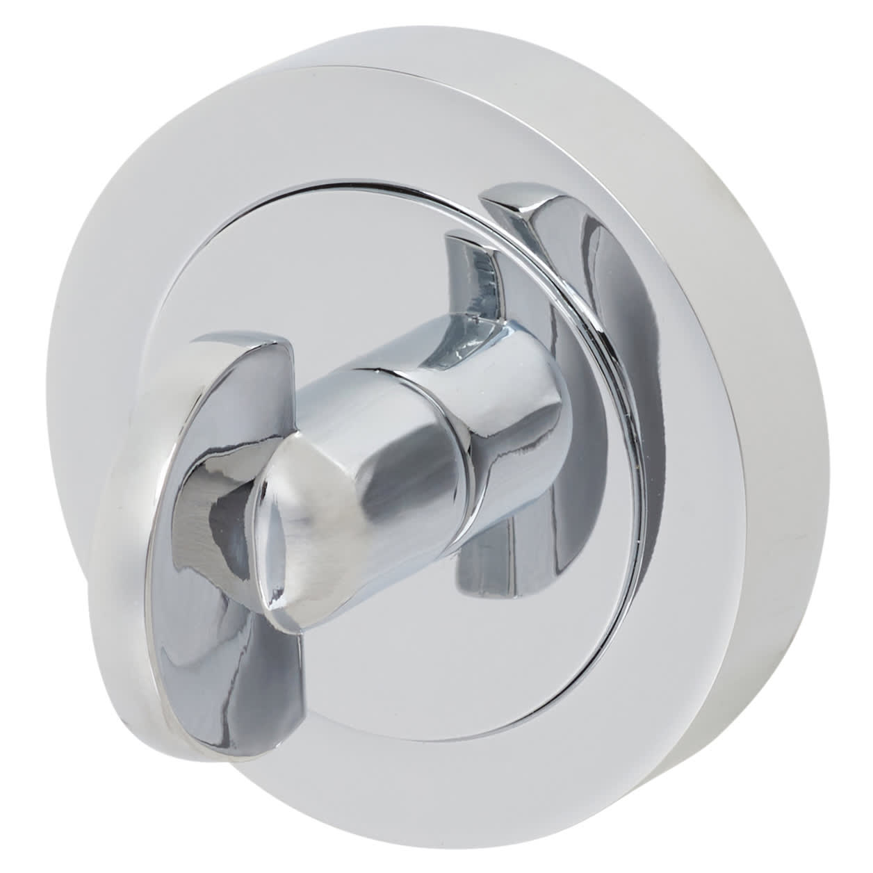 Brass Bathroom Turn & Release - 50mm Diameter - Polished Chrome - view 3
