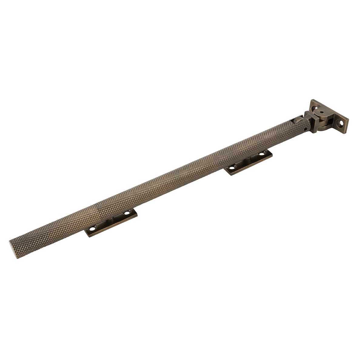Willow Knurled Casement Window Stay - 8"/200mm Length - Antique Brass - view 2