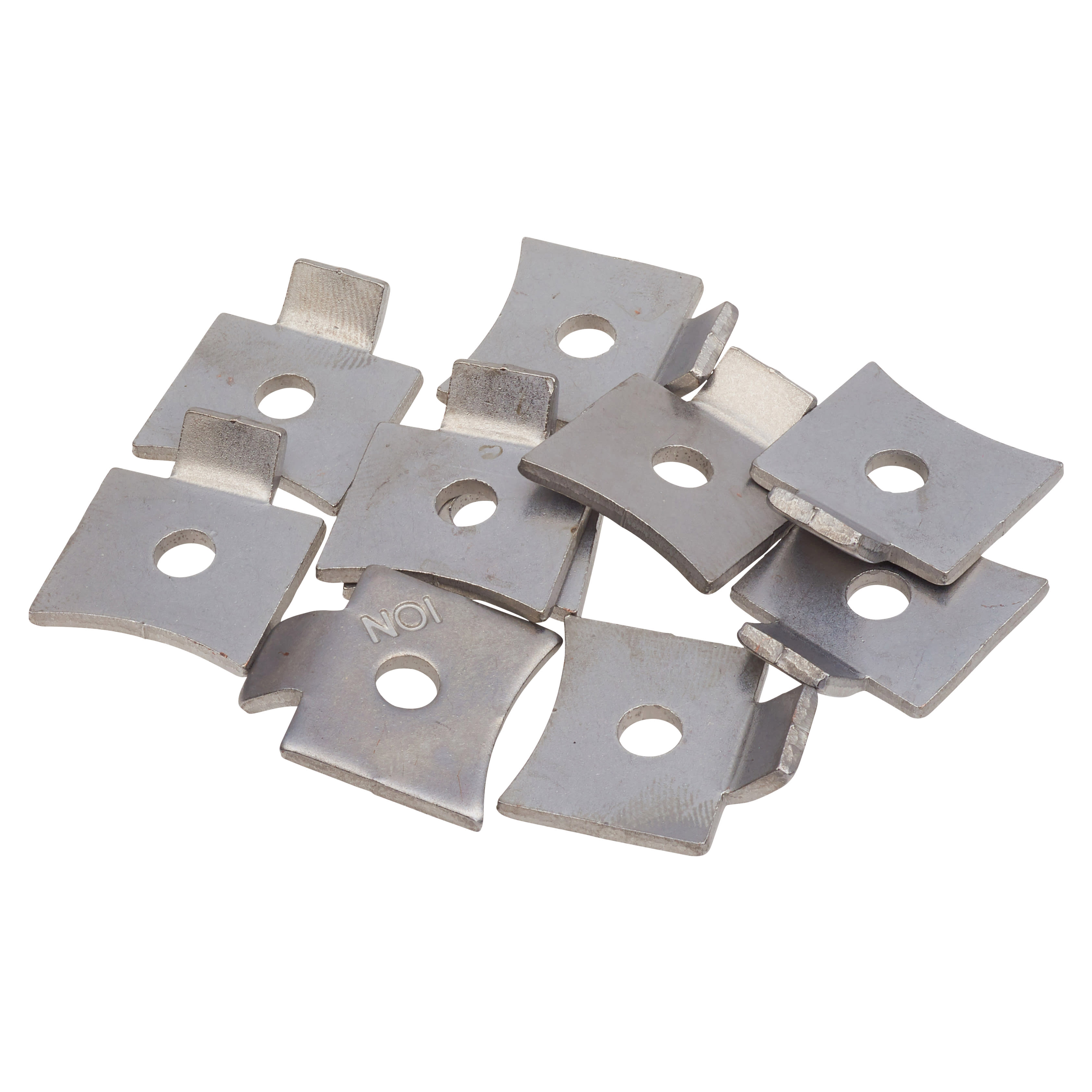 Standard Flat Bookcase Clip - Satin Chrome Plated - Pack of 10 - view 3