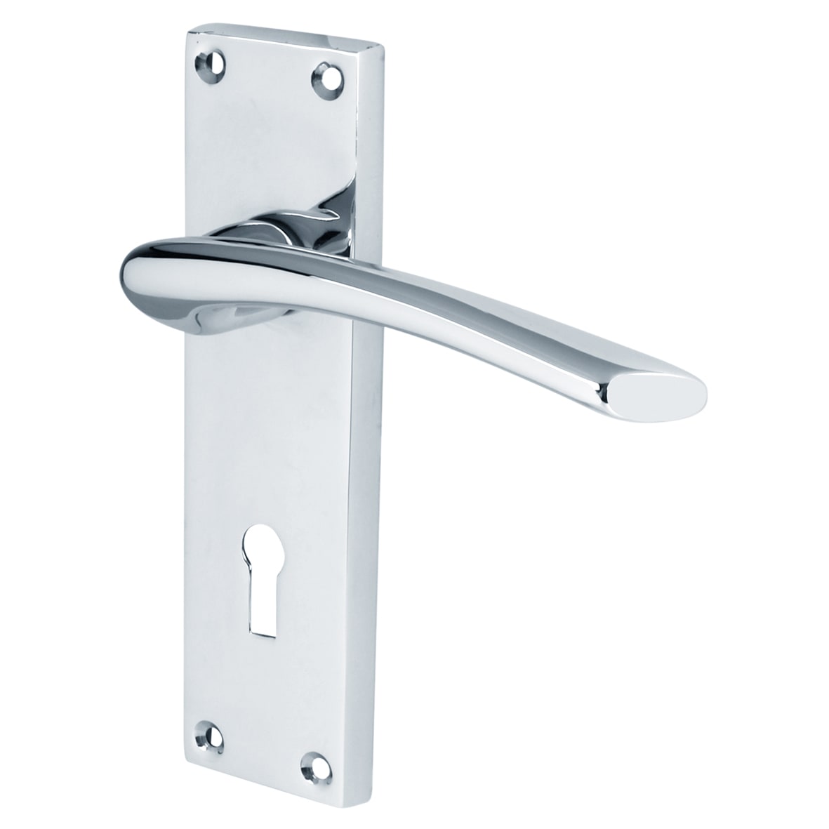 Polished Chrome 3 Lever Sashlock Door Handles Pack - Rimini Range - view 2