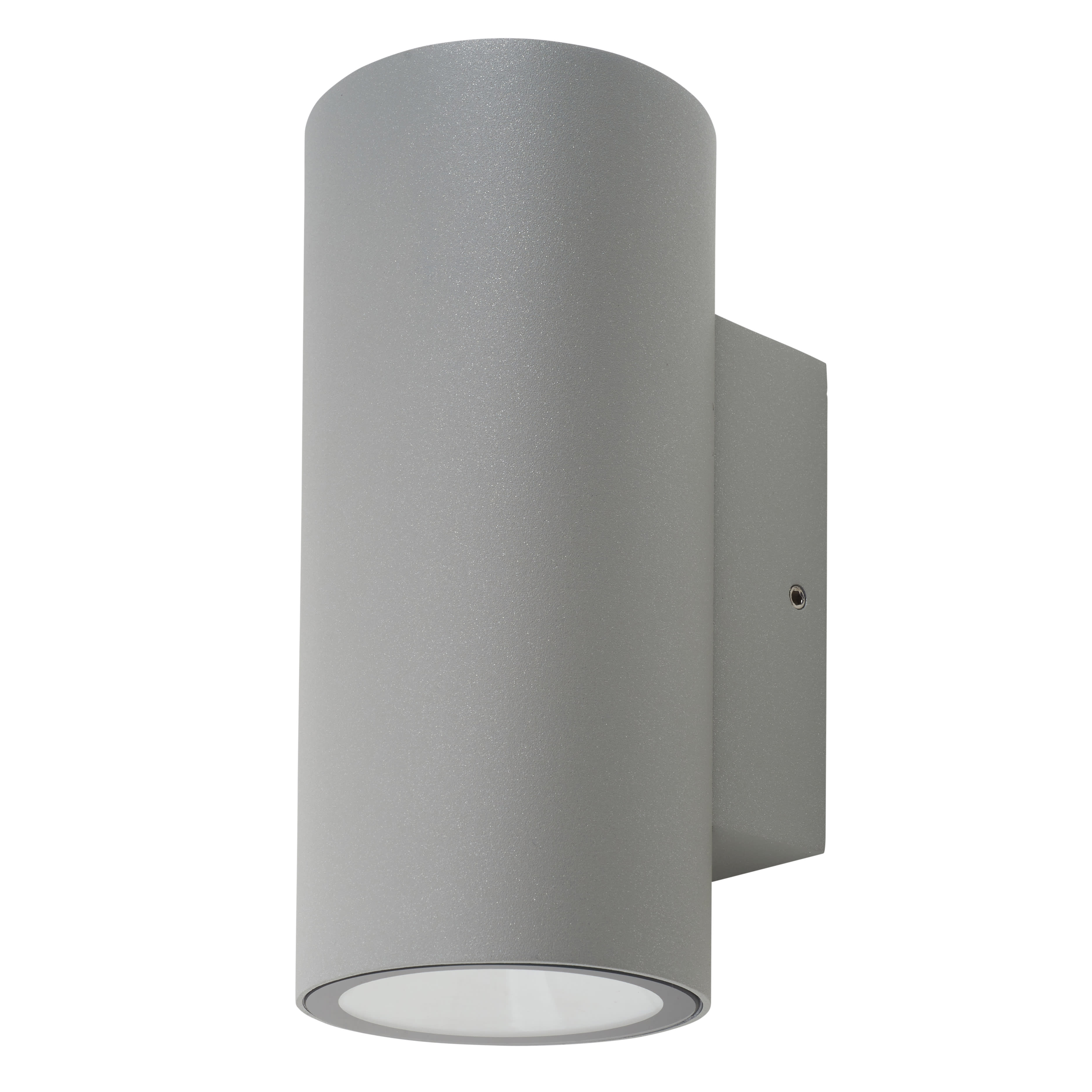 3W LED Small Outdoor Up & Down Wall Light - - 3000K Warm White - Silver - view 2