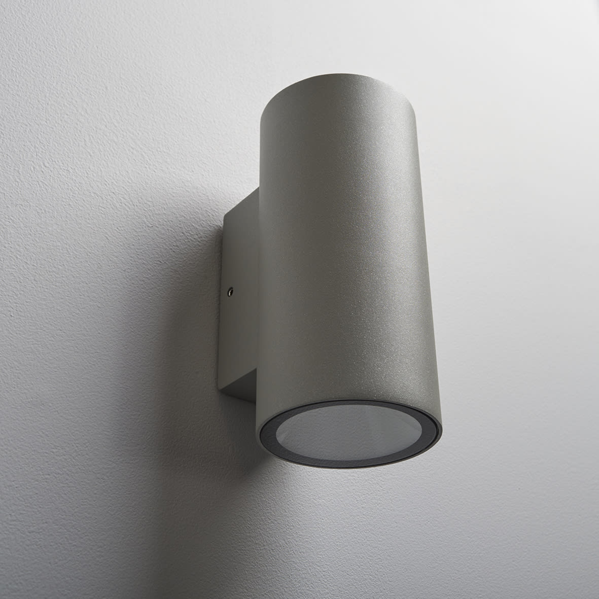 3W LED Small Outdoor Up & Down Wall Light - - 3000K Warm White - Silver - view 3