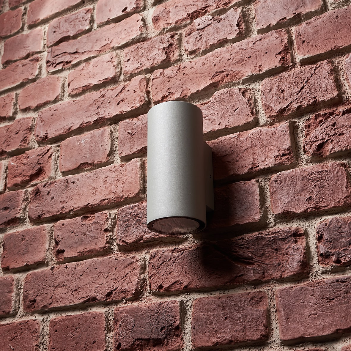 3W LED Small Outdoor Up & Down Wall Light - - 3000K Warm White - Silver - view 4