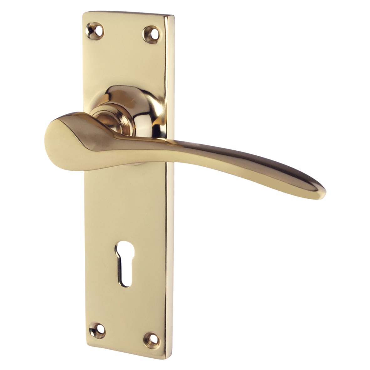 Antique Brass Fire Rated Latch Door Handles - Piccadilly - 200 x 55mm - view 2