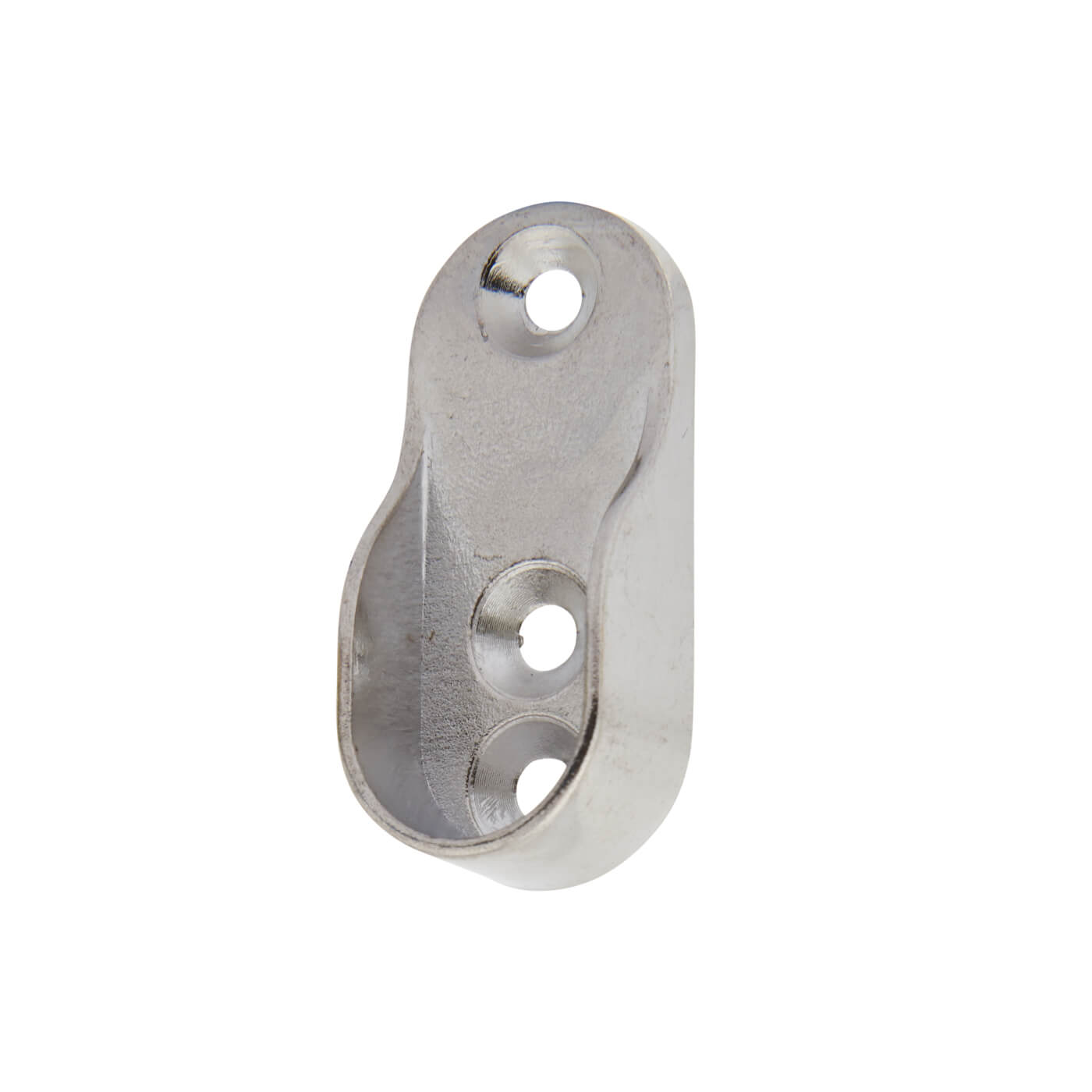 30 x 15mm Oval Tube Hanging Rail End Socket - Polished Chrome - Pack of 10 - view 2