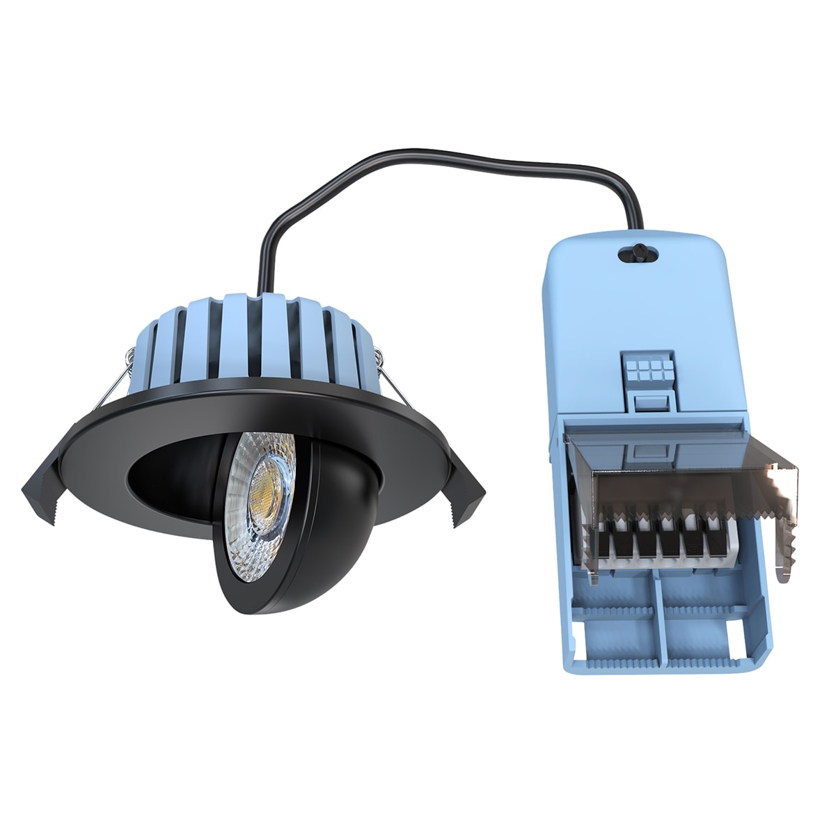 Forum Spa Eden 7W IP65 Fire Rated LED Dimmable Adjustable Downlight - 3/4/6000K CCT - Black - view 3