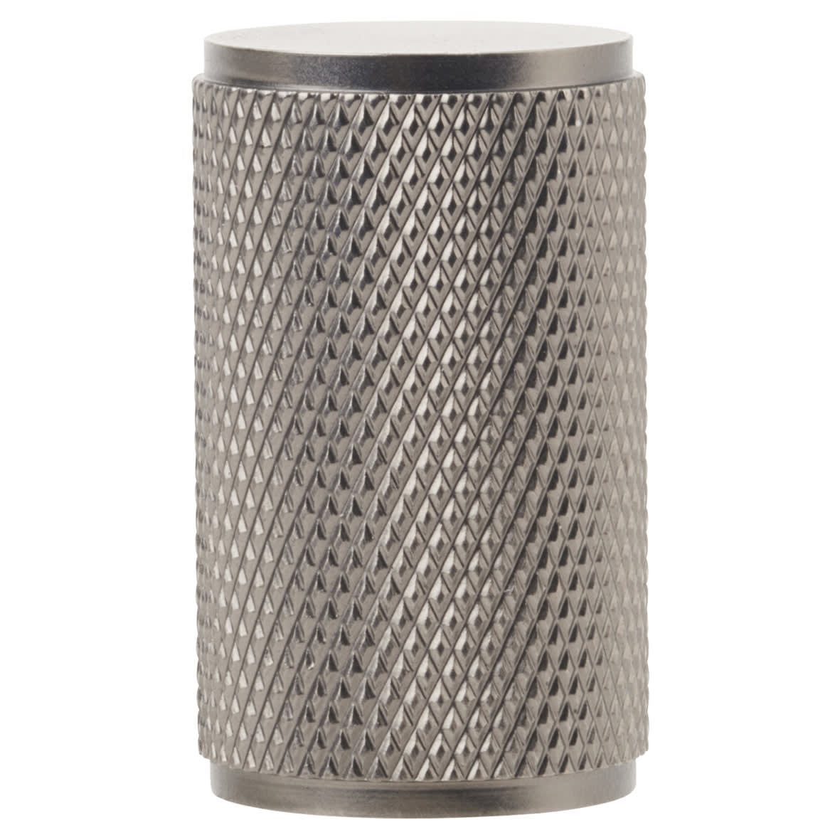 Knurled Cylinder Cabinet Knob - 18mm Diameter - Anthracite Grey - view 2