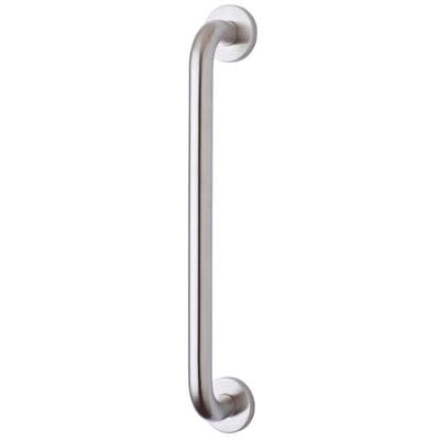 Satin Stainless Steel 19mm D-Bar Door Pull Handle on Rose - Screw Fix - 300mm Centres - view 2