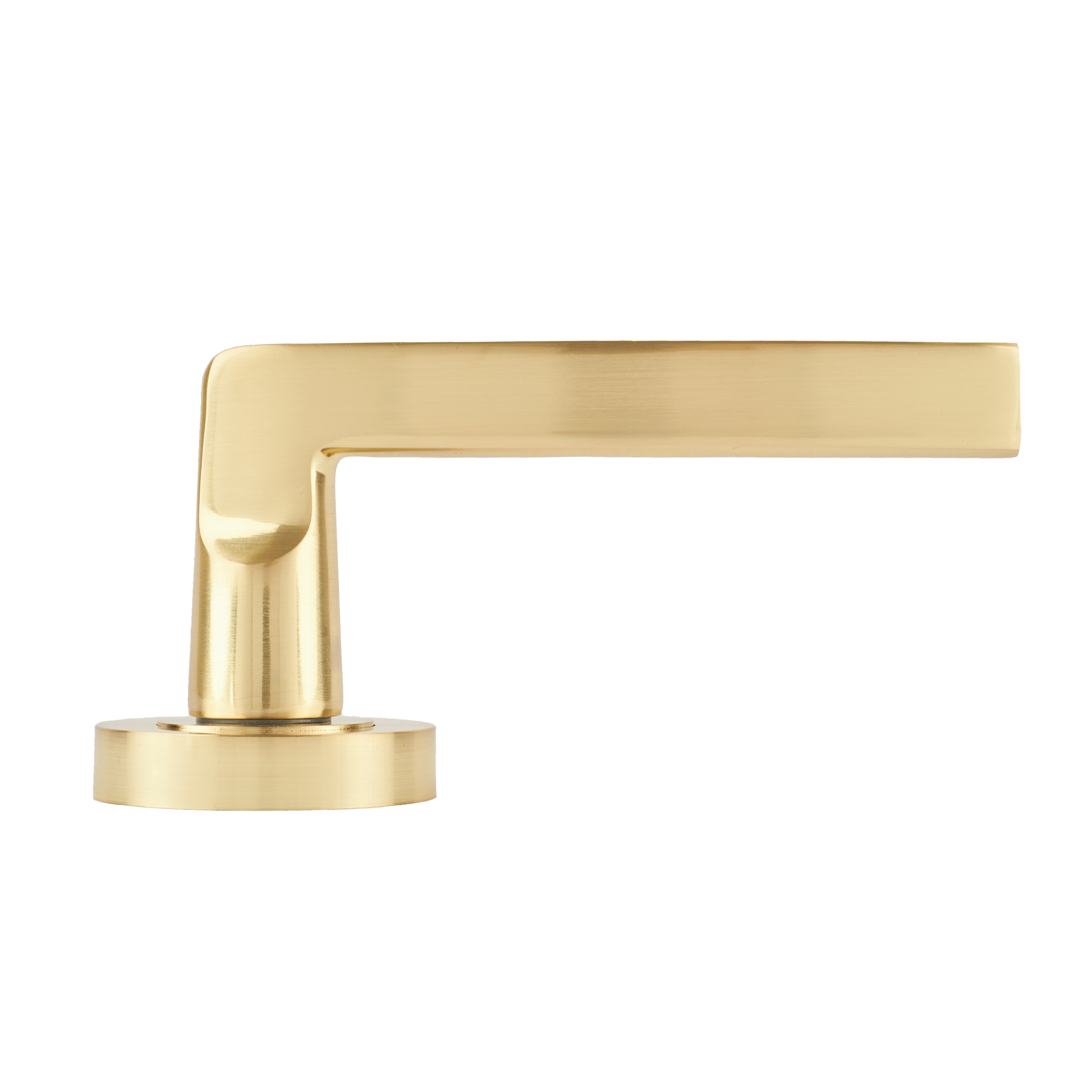 Brass Satin Brass Latch Door Handles on Rose Ultimate Door Pack - Tavira Range - view 6