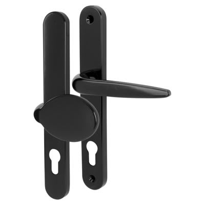 Black uPVC Multipoint Lever/Pad Door Handles - 92/62mm c/c - Sparta Range - view 2