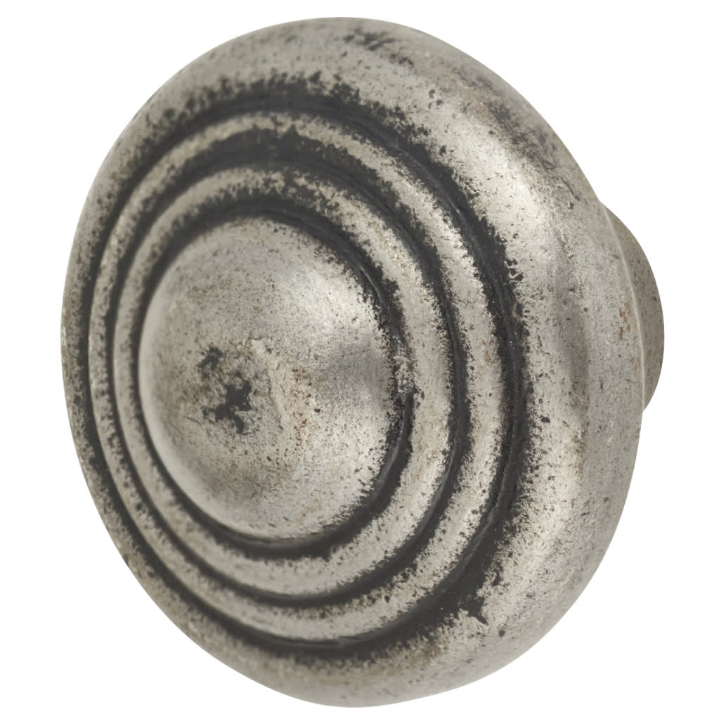 Ring Round Cabinet Knob - 38mm Diameter - Pewter Effect - view 2