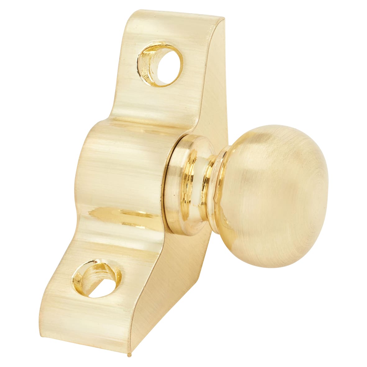 Lines Stair Rod with Round Bulb Finials - 900mm Length - Satin Brass - view 4
