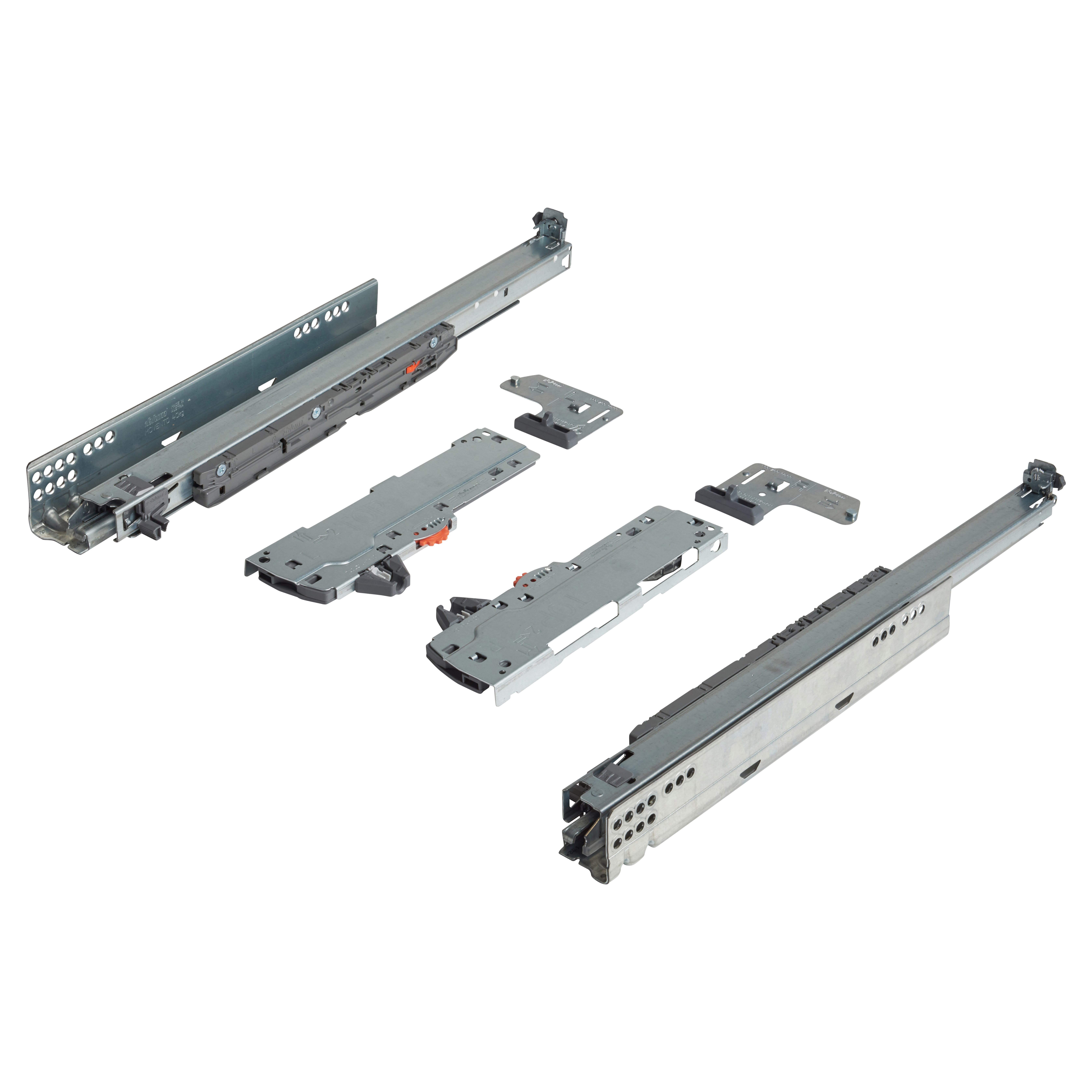 TIP-ON Push to Open BLUMOTION Soft Close Drawer Runner - Full Extension - 500mm Length - 40kg - view 2