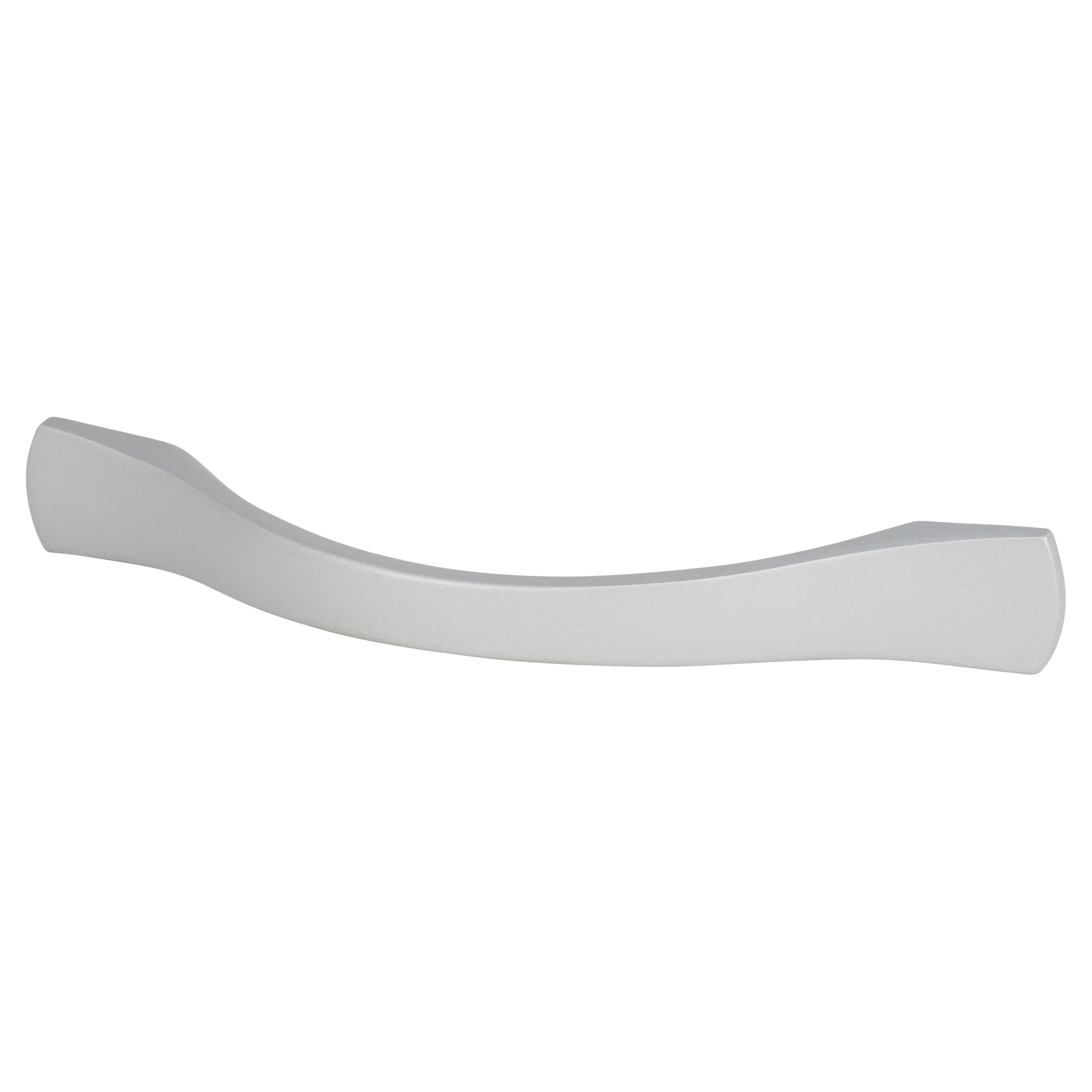 Wave Bow Cabinet Pull Handle - 96mm Centres - Aluminium Silver - view 2