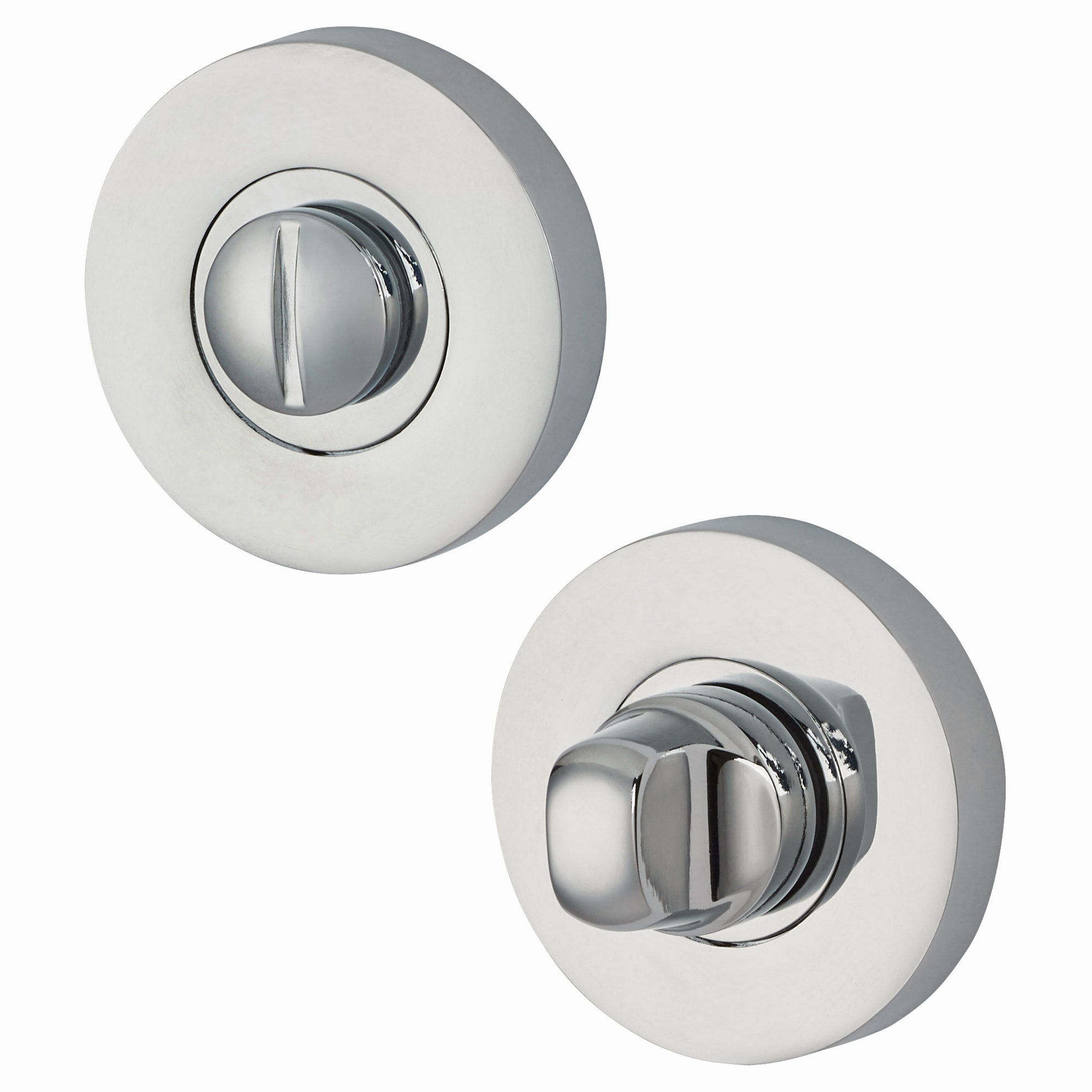 Bathroom Turn & Release - 52mm Diameter - Polished Chrome - view 2
