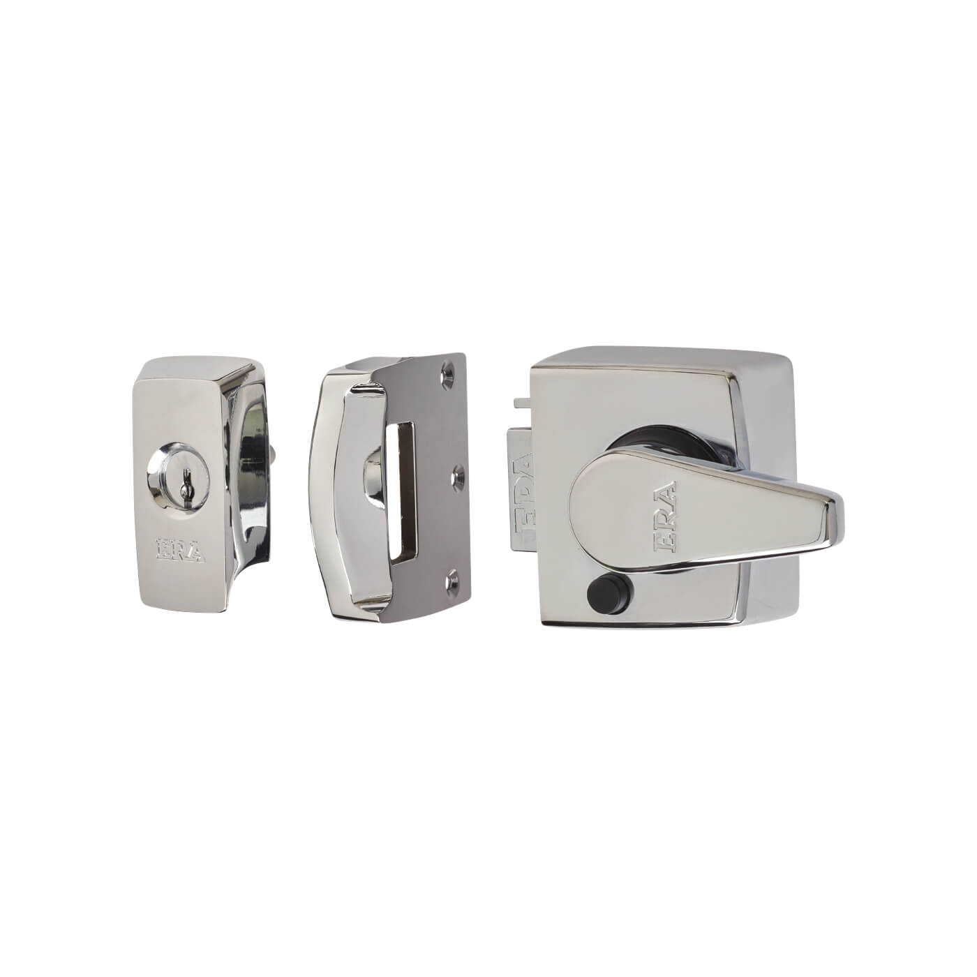 BS 3621:2007 Keyless Egress Nightlatch - 40mm Backset - Polished Chrome Case/Cylinder - view 2