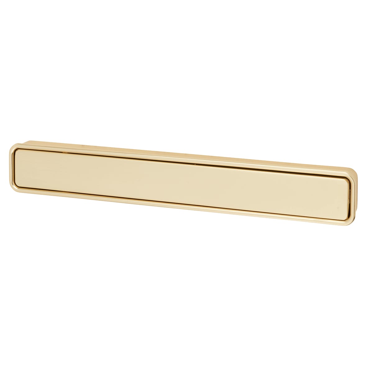 Frome Rectangular Flush Cabinet Pull Handle - 164 x 24mm - Satin Brass - view 4