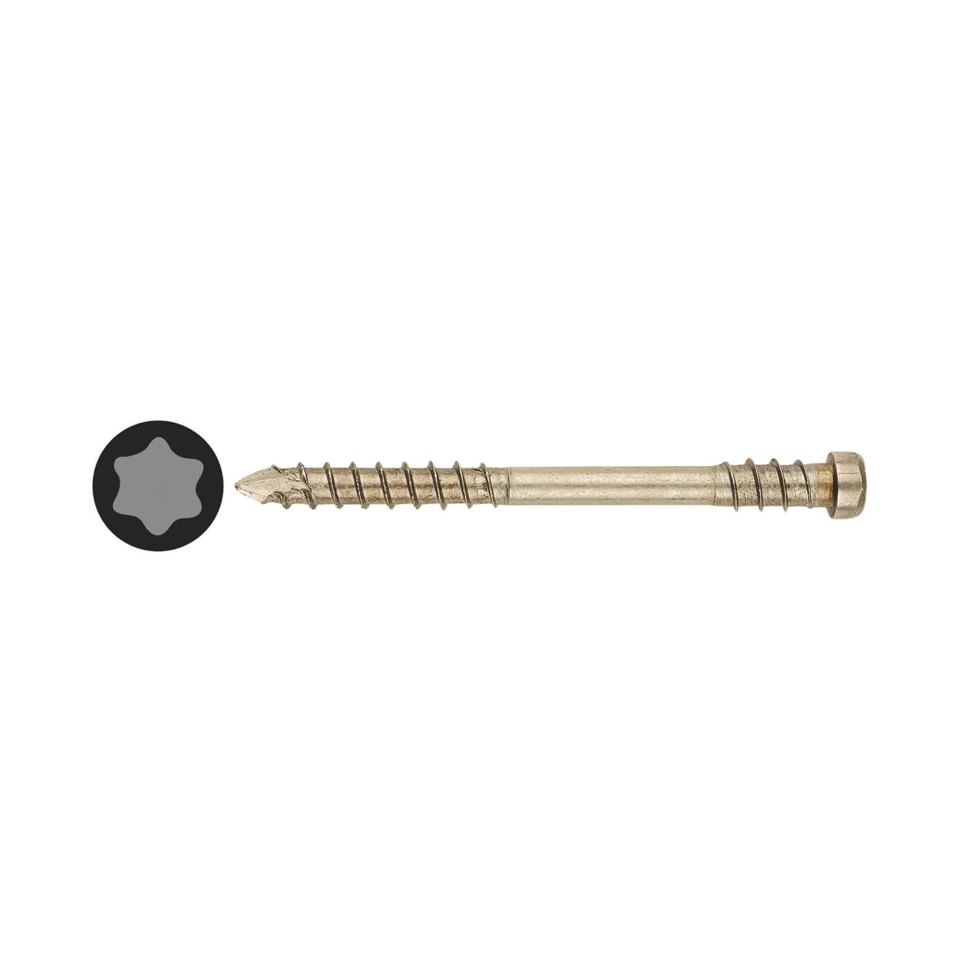 T-Star Plus Cylindrical Head Decking Screw - 5.0 x 60mm - A2 Stainless Steel - Pack of 100 - view 2