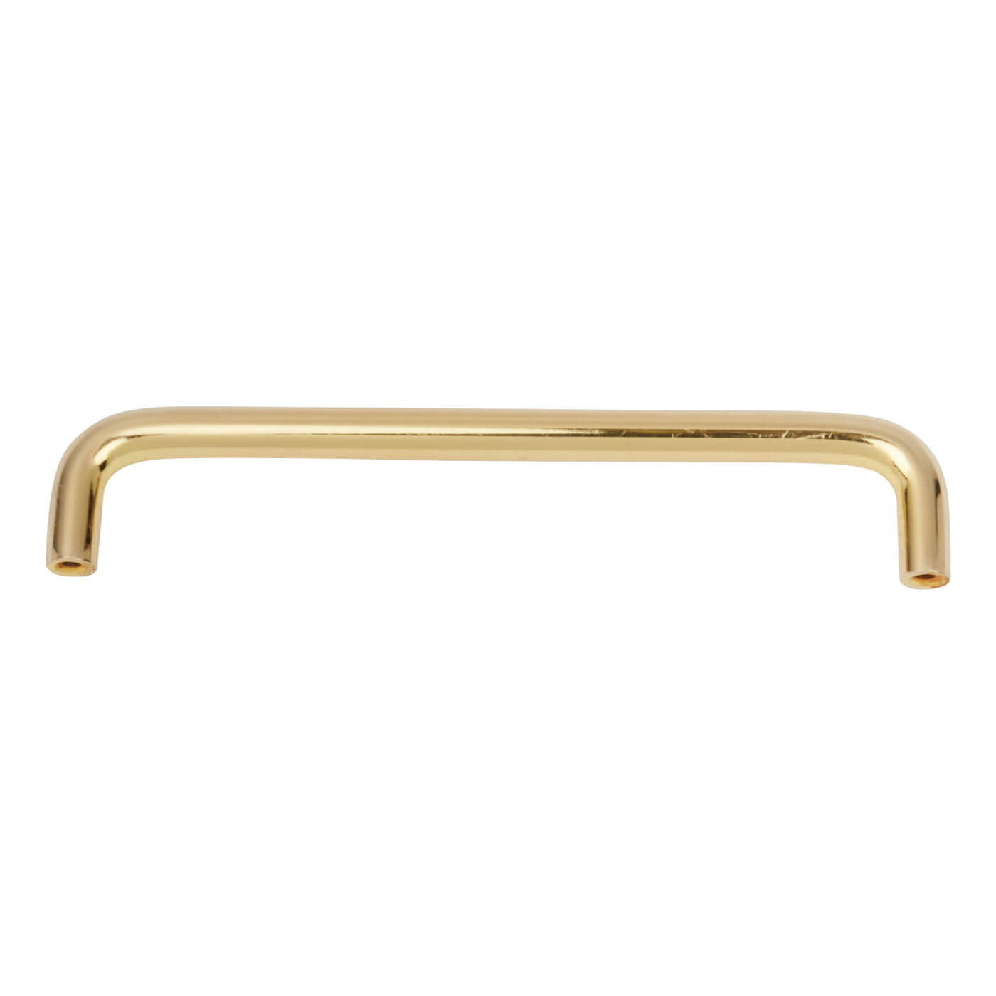 10mm D-Bar Cabinet Pull Handle - 96mm Centres - Polished Brass - view 3