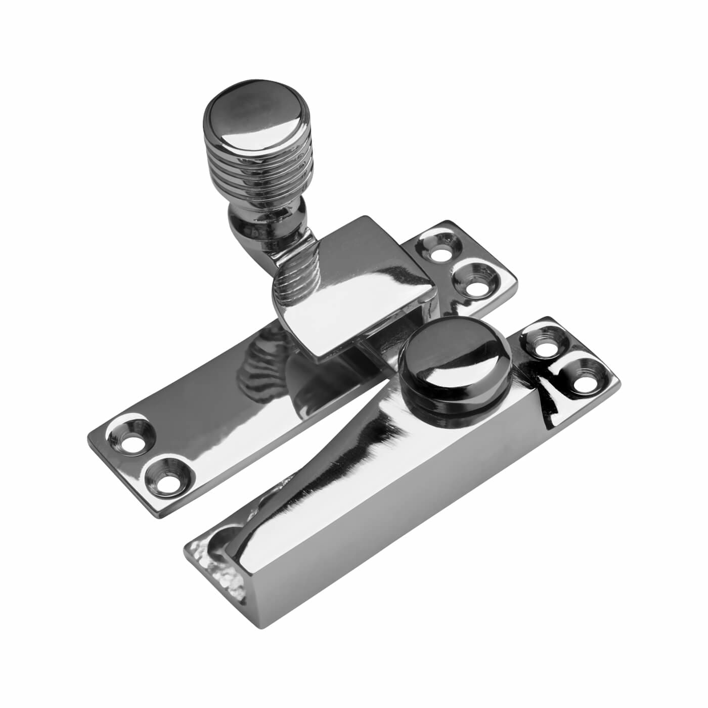 Heavy Duty Straight Quadrant Arm Sash Window Fastener - 70 x 19mm - Polished Chrome - view 2