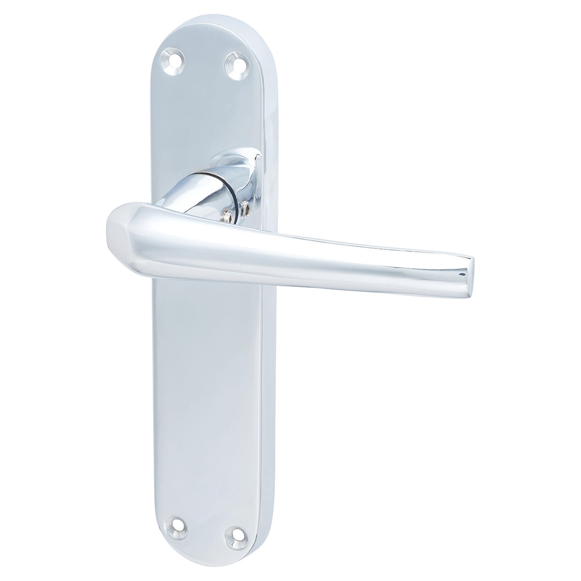 Polished Chrome Latch Door Handles Pack - Naples Range - view 2