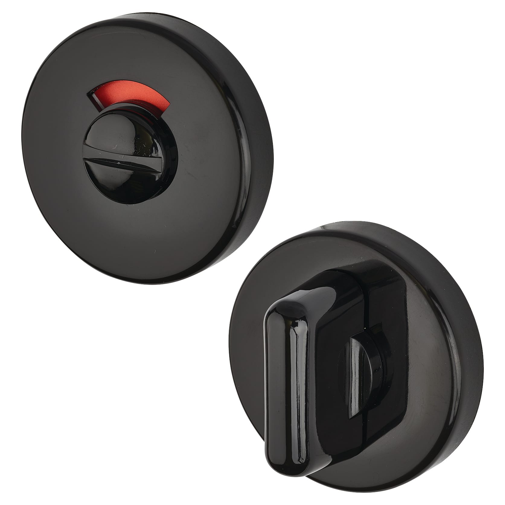 Nylon Bathroom Turn & Release with Indicator - 52mm Diameter - Ebony Black - view 2