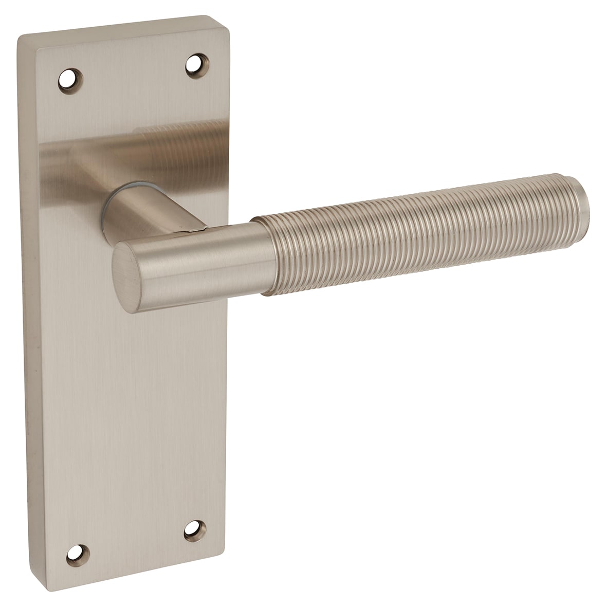 Dark Bronze Fixed Dead Door Handles on Square Rose - CR-104 Range - view 3