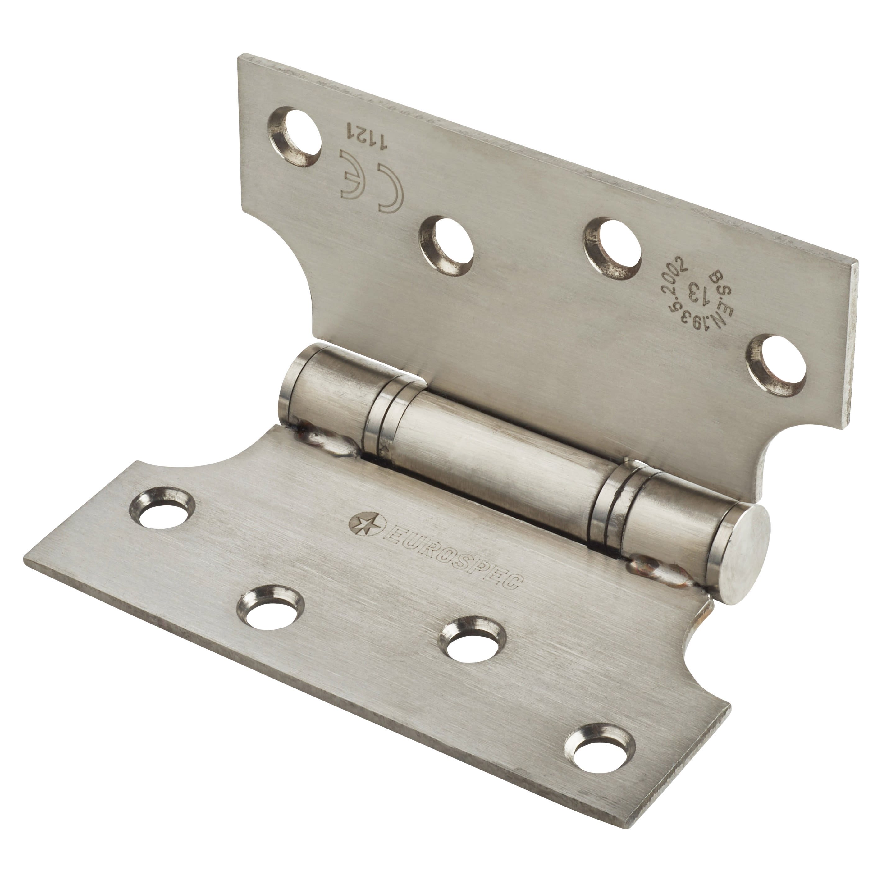 Max Parliament Hinge - 102 x 50 x 102 x 3mm - Satin Stainless Steel - Pair - view 3