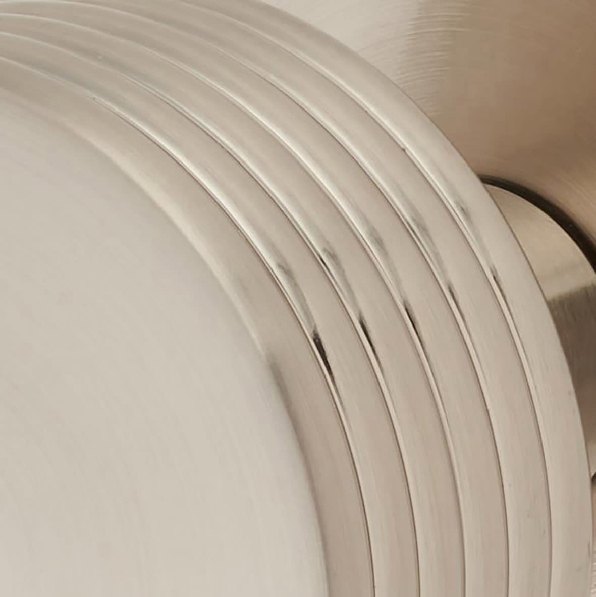 Satin Nickel Mortice Door Knob - 60mm Rose Diameter - Ribbon Range - view 2