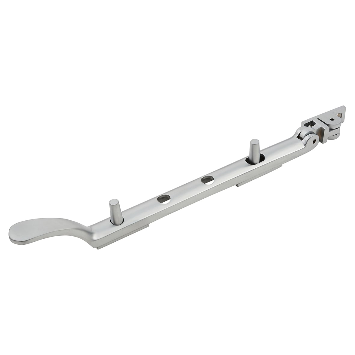 Victorian Casement Window Stay - 10"/250mm Length - Soft Satin Chrome - view 3