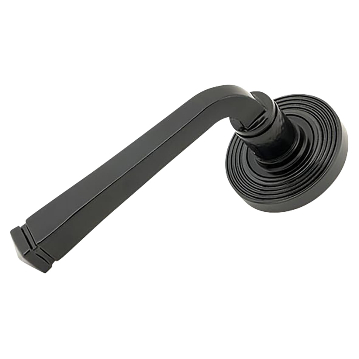 Black Door Handles on Round Beehive Rose - Avon Range - view 2