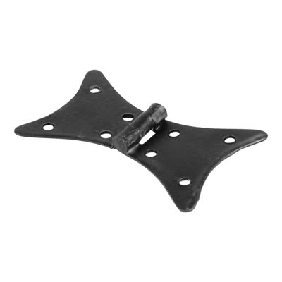 Blacksmith Backflap Cabinet Hinge - 140 x 80 x 3mm - Antique Black Iron - view 2
