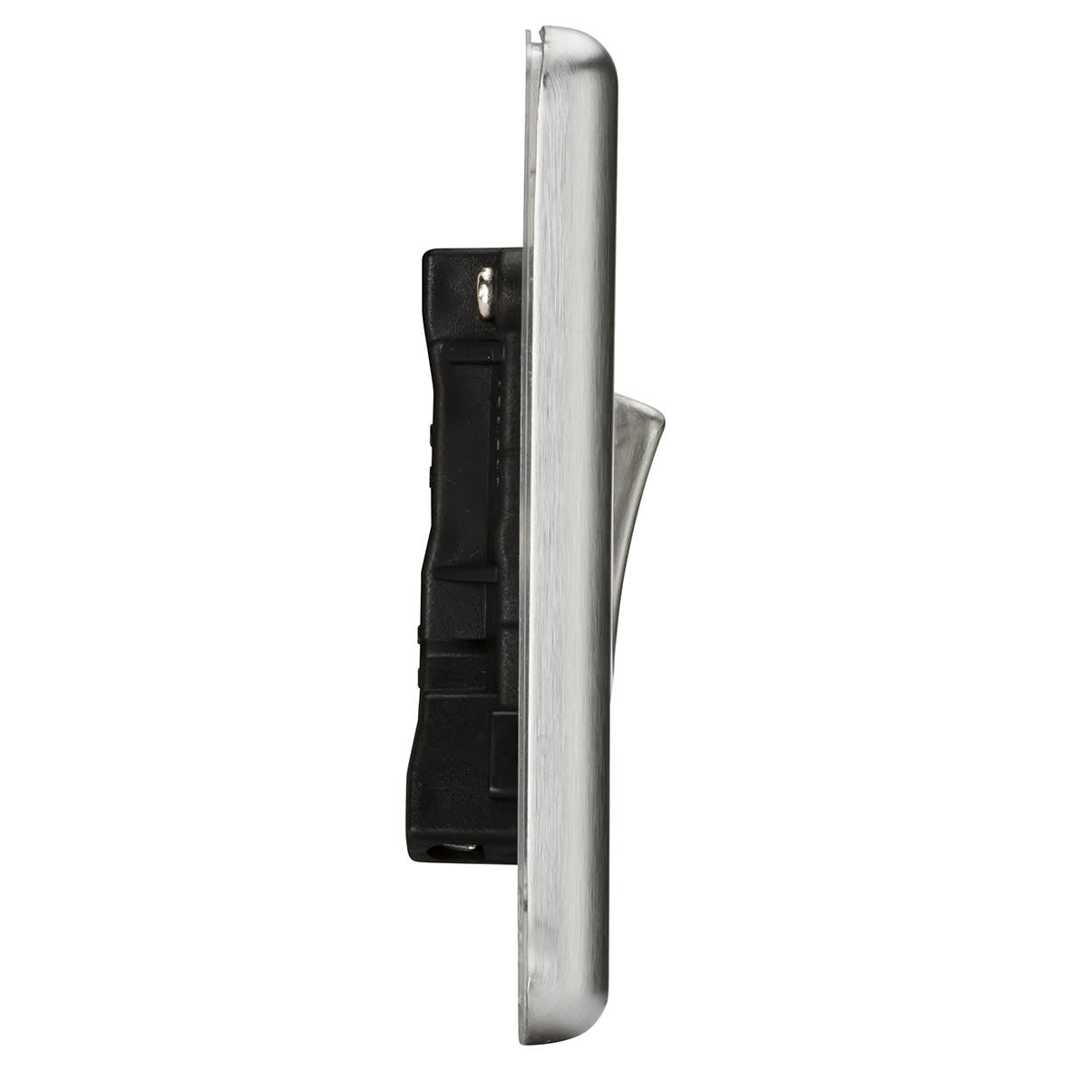 10AX 1 Gang 2 Way Round Edge Light Switch - Brushed Chrome - view 3