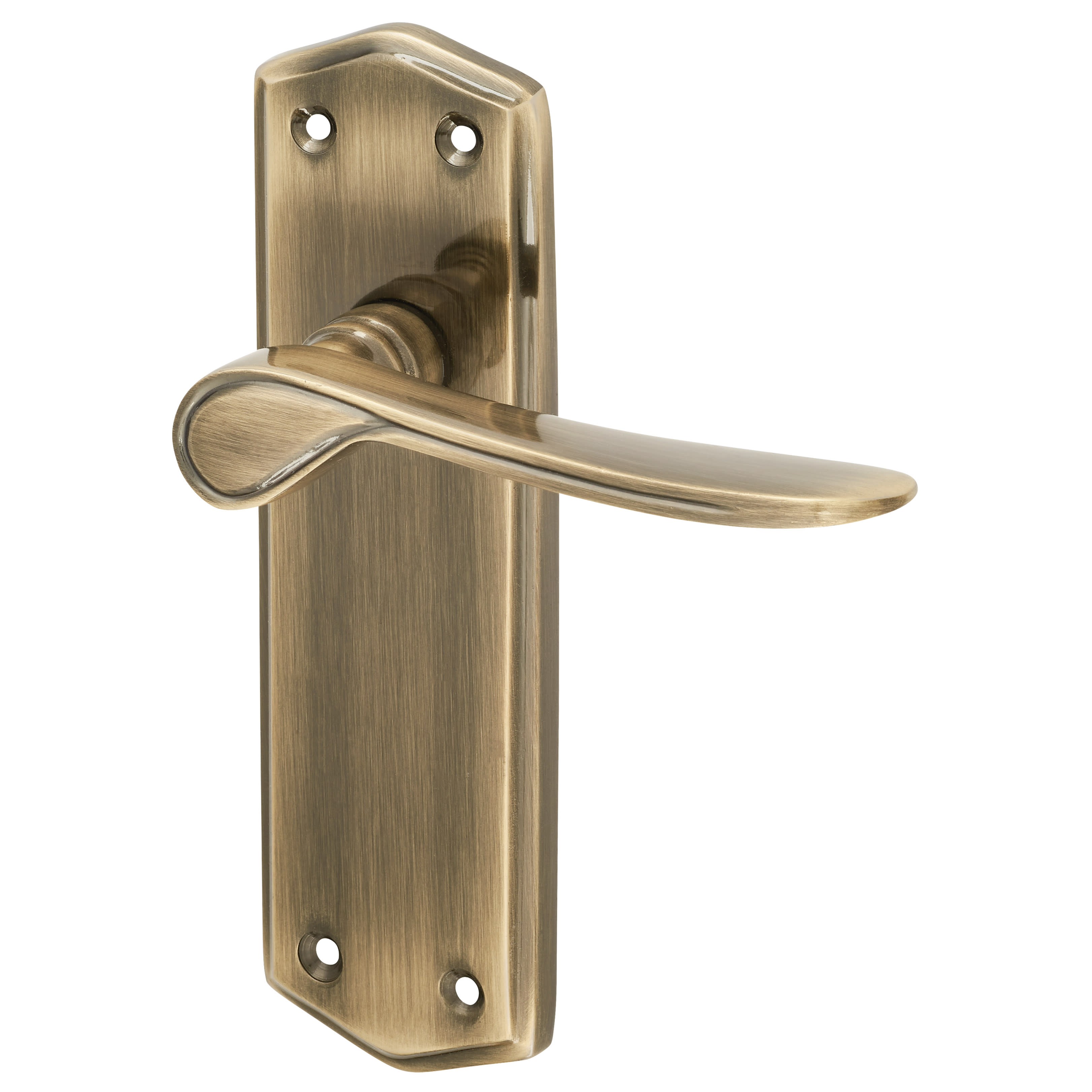 Antique Brass Latch Door Handles Pack - Rome Range - view 4