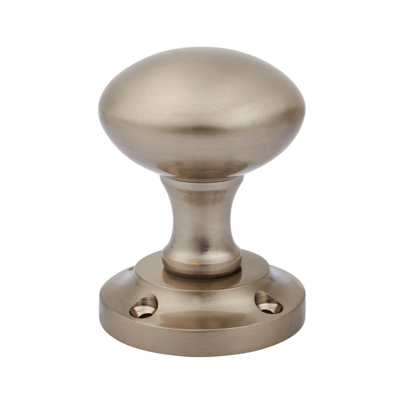 Victorian Mortice Door Knob - 57mm Rose Diameter - Satin Nickel - view 3