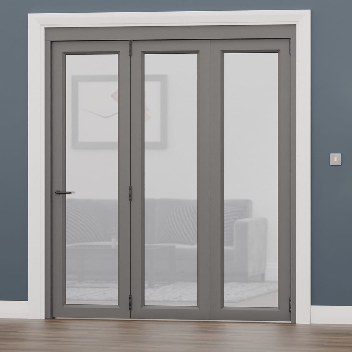 Interfold 50F Bi-Folding Door Kit - 4 Door - Polished Brass - view 2