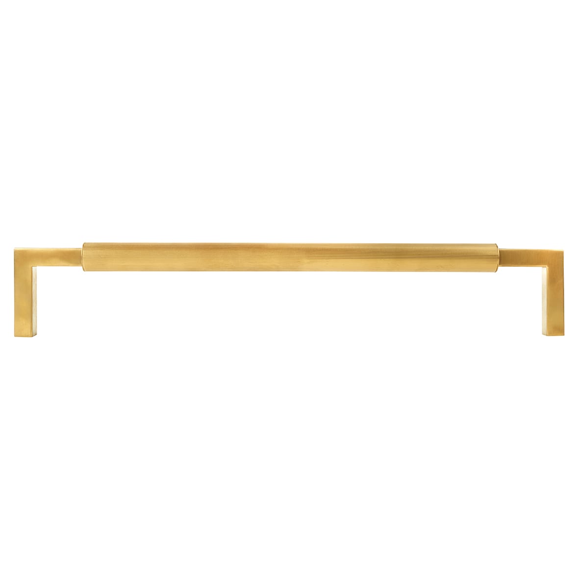 PVD Satin Brass 25mm Lines D-Bar Door Pull Handle - Bolt Fix - 450mm Centres - view 3