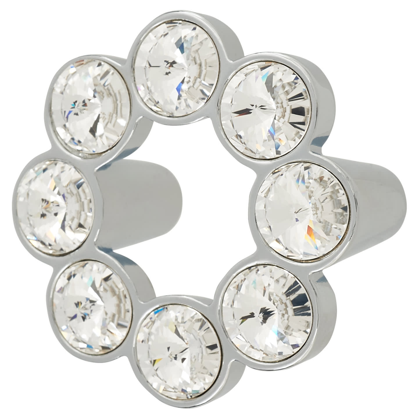 Venice Circular Crystal Cabinet Knob - 50mm Diameter - Polished Chrome - view 2