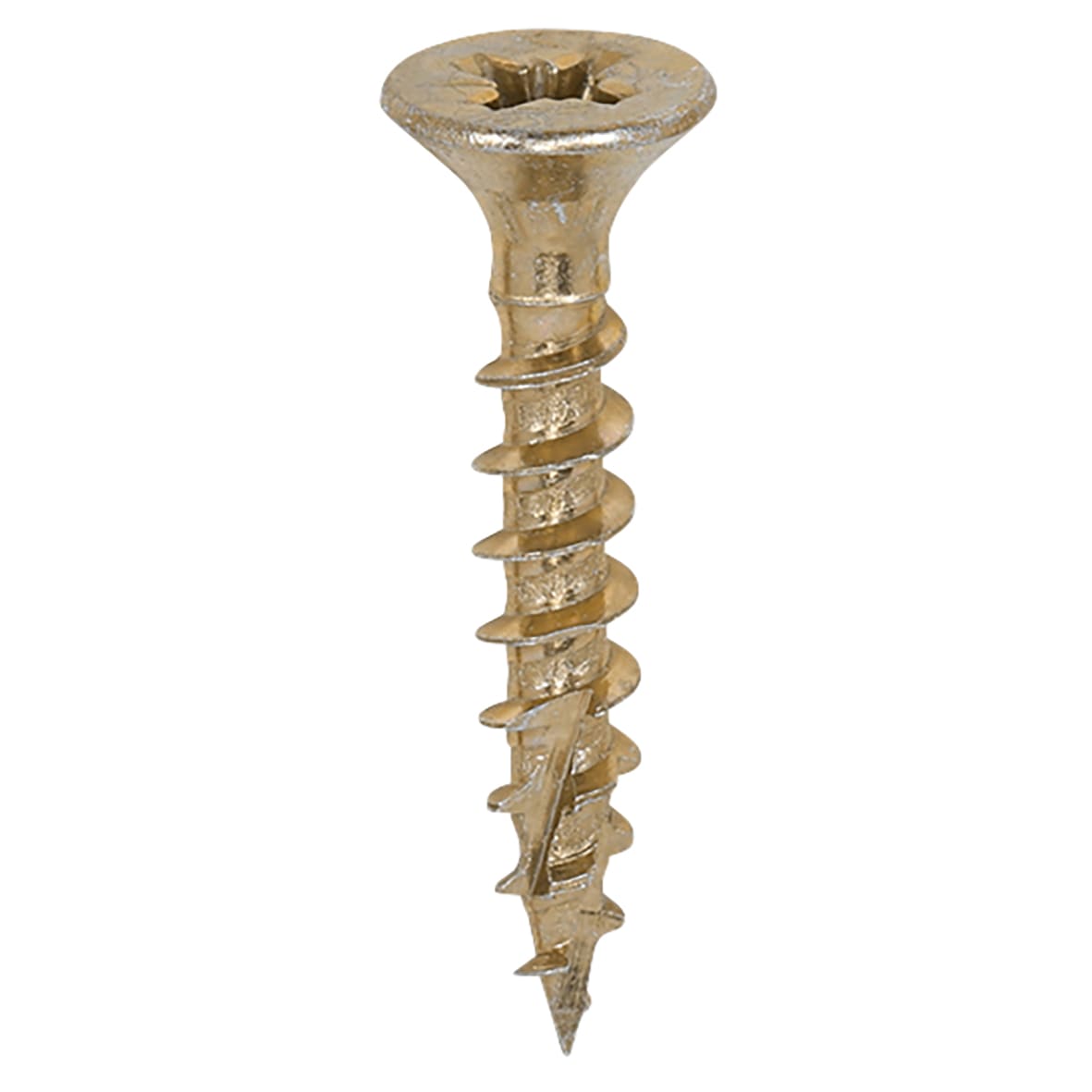C2 Strong-Fix Pozi Double Countersunk Wood Screws - 5.0 x 30mm - Yellow Zinc - Pack of 200 - view 2