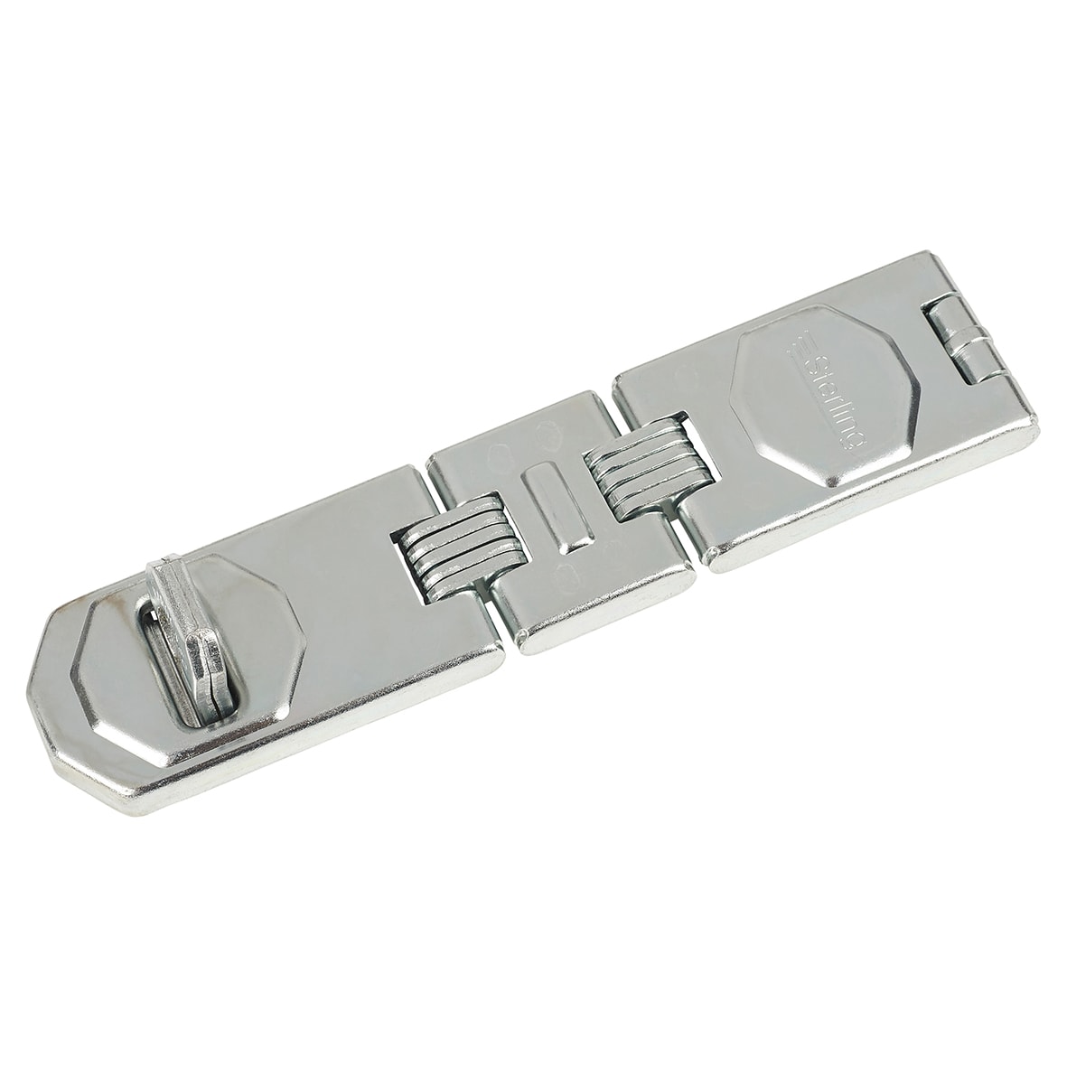 Double Hinged Hasp & Staple - 195 x 45 x 15mm - Bright Zinc Plated - view 3