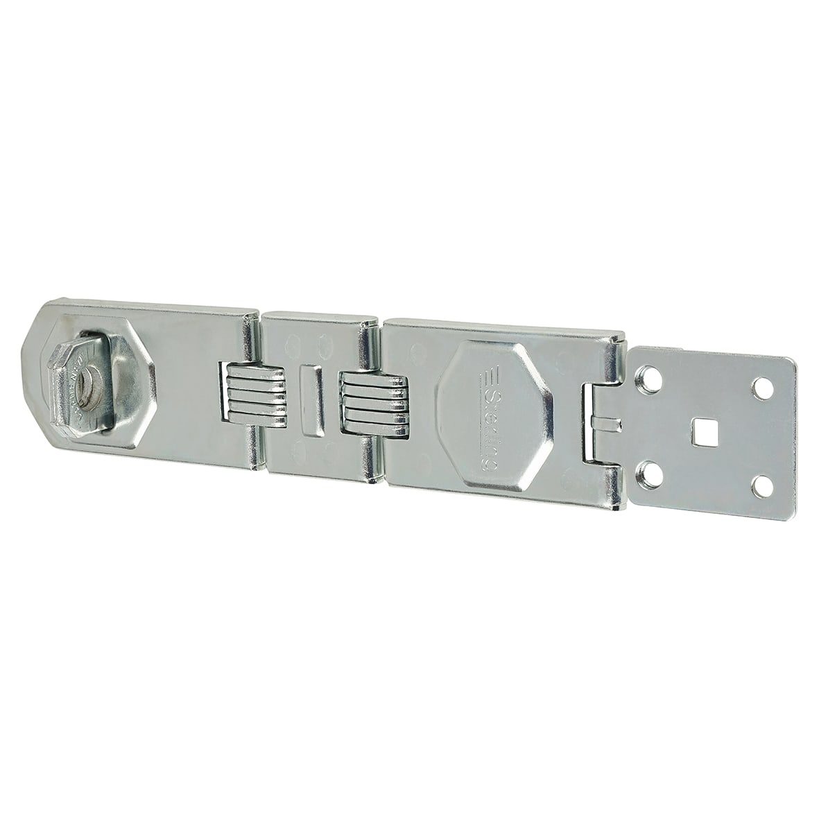 Double Hinged Hasp & Staple - 195 x 45 x 15mm - Bright Zinc Plated - view 5