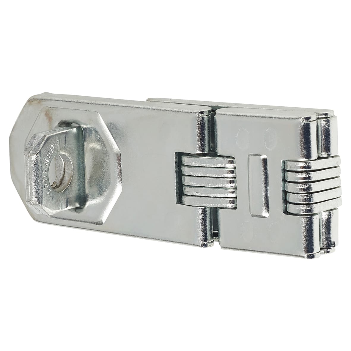 Double Hinged Hasp & Staple - 195 x 45 x 15mm - Bright Zinc Plated - view 6